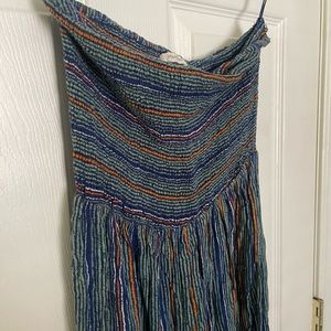 Strapless jumpsuit romper with tie bottoms urban outfitters